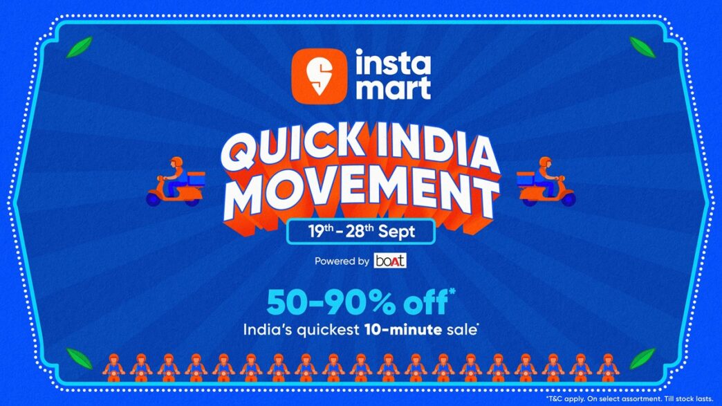 Swiggy Instamart Launches First-Ever Mega Sale: ‘Quick India Movement’
