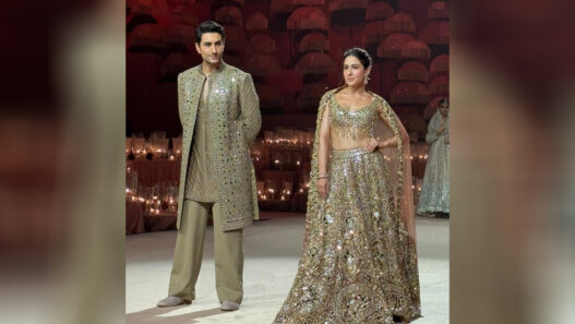 Sara and Ibrahim Ali Khan Dazzle as Showstoppers in Abhinav Mishra’s Dreamy Couture Showcase
