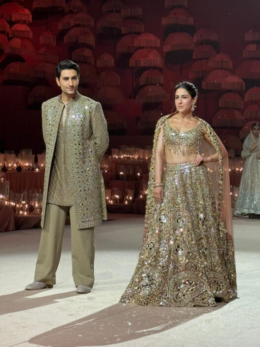 Sara and Ibrahim Ali Khan Dazzle as Showstoppers in Abhinav Mishra’s Dreamy Couture Showcase