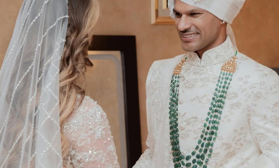 Shikhar Dhawan & Sophie Begin Their Forever in Manish Malhotra Couture