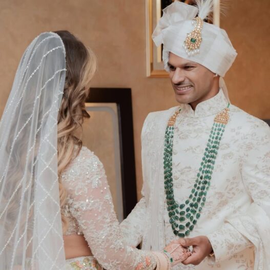 Shikhar Dhawan & Sophie Begin Their Forever in Manish Malhotra Couture