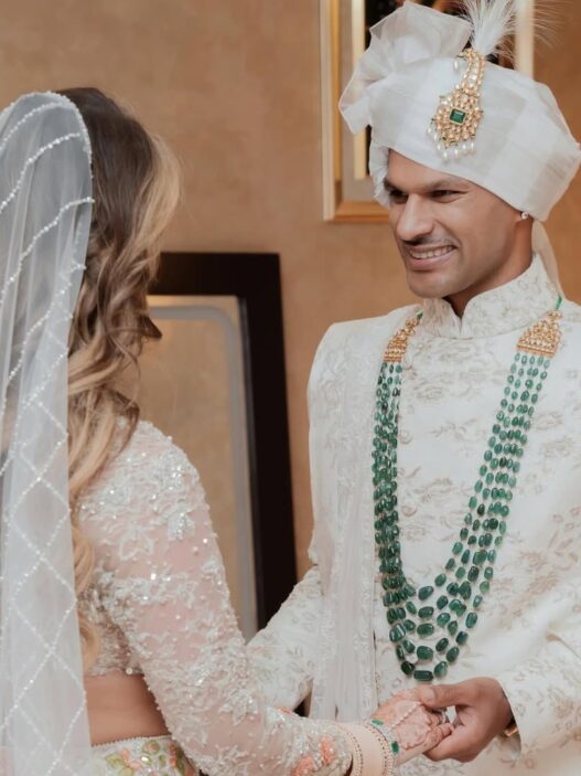 Shikhar Dhawan & Sophie Begin Their Forever in Manish Malhotra Couture