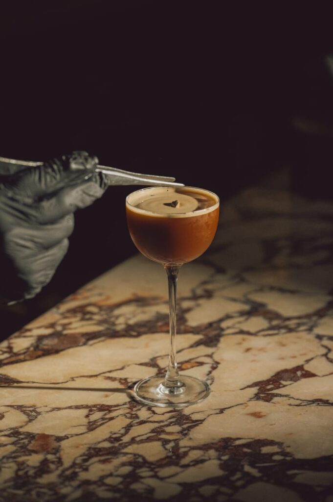 golden harvest mocktail at cosy box