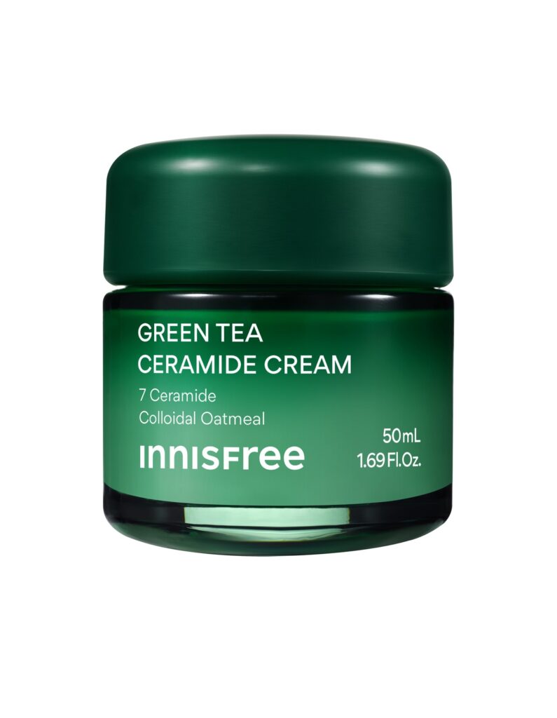 Innisfree ceramide cream green tea 
skincare product to try 
