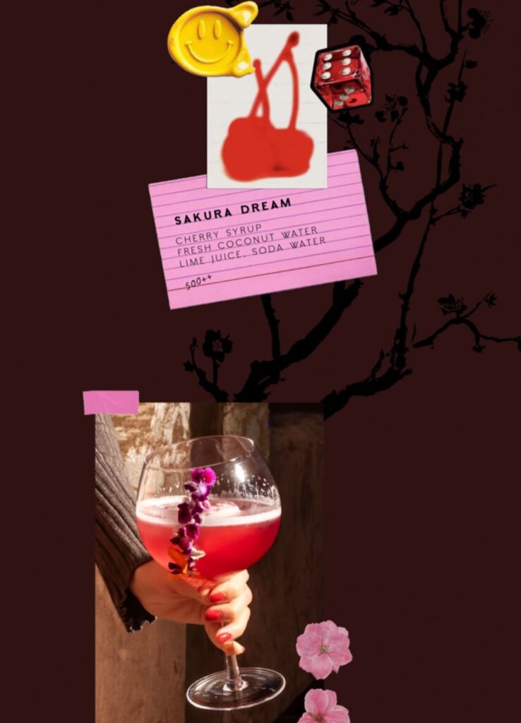 sakura dream mocktail at Donmai mumbai