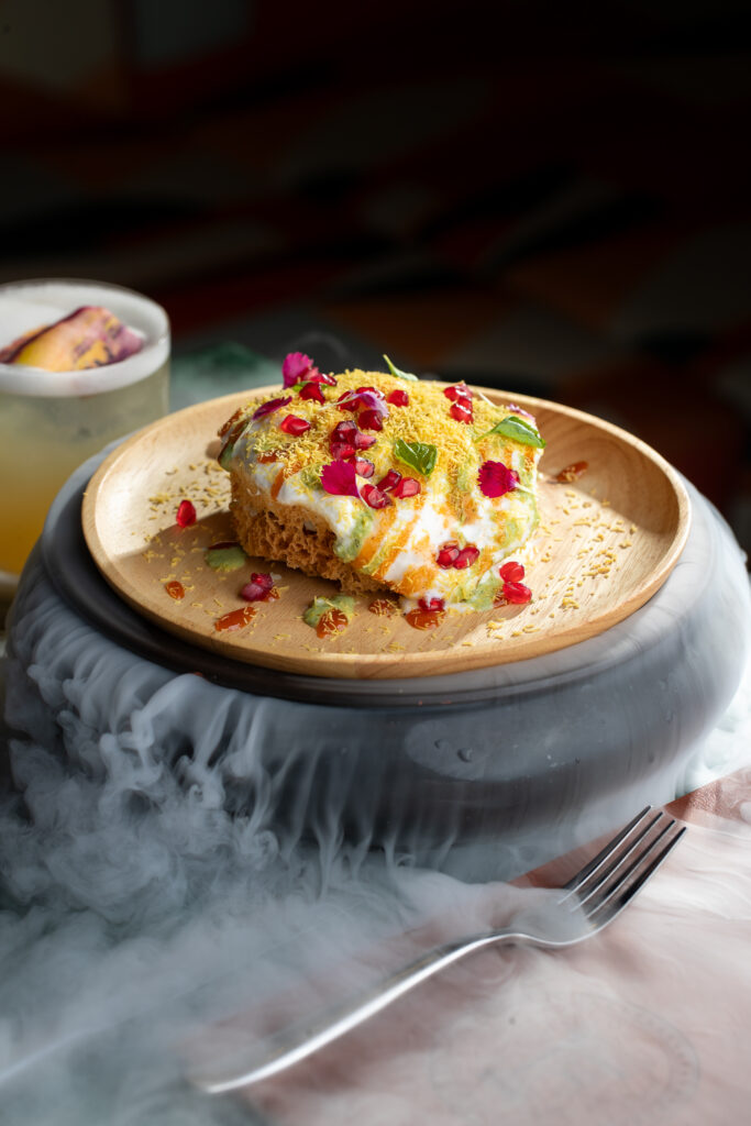 farzi cafe , gurugram gheevar chaat 
