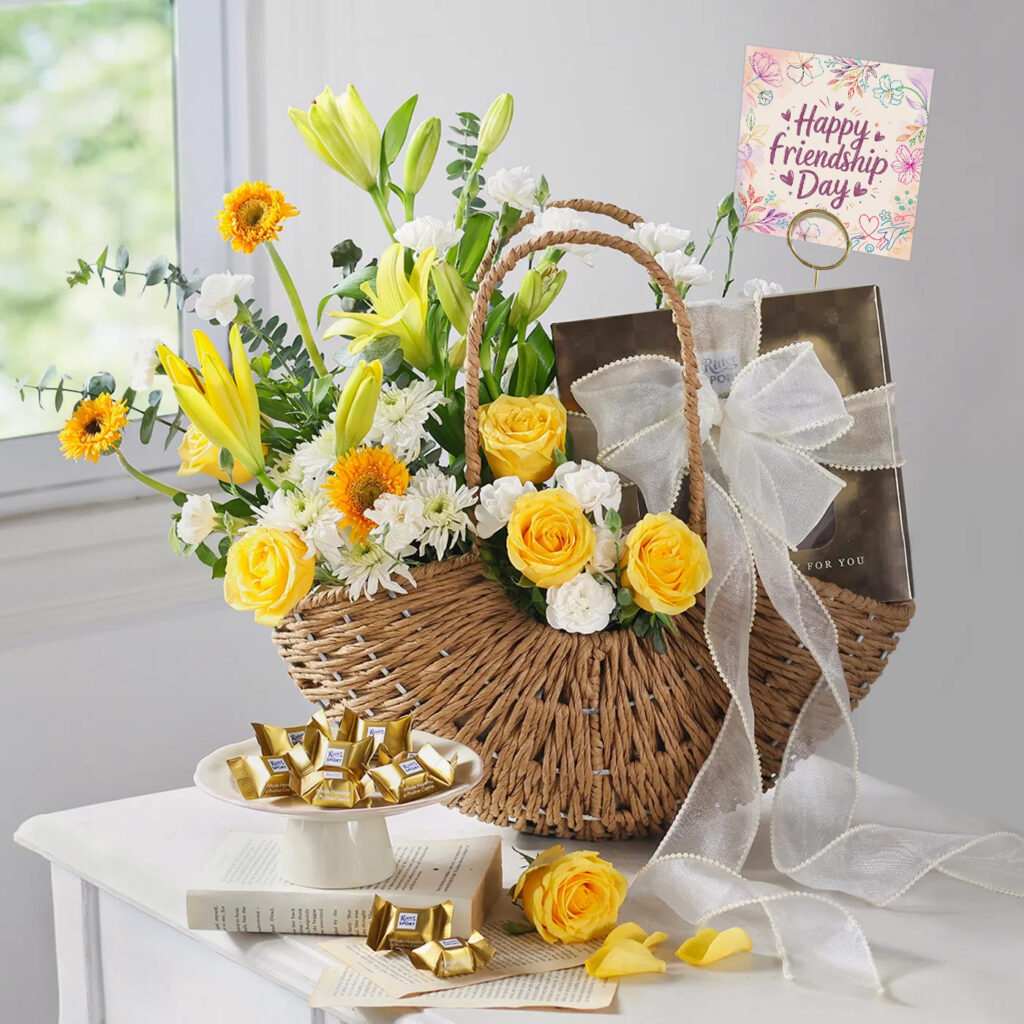 Interflora's Yellow Friendship Flower Basket